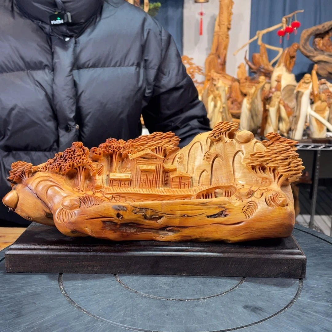 柏木（崖柏）山水倒流香送两盒香