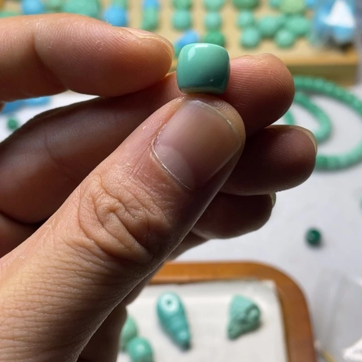 非金属卡10绿色直切单珠