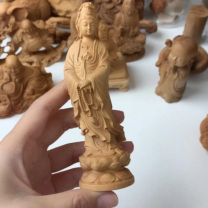 把件檀香木檀香一念观音