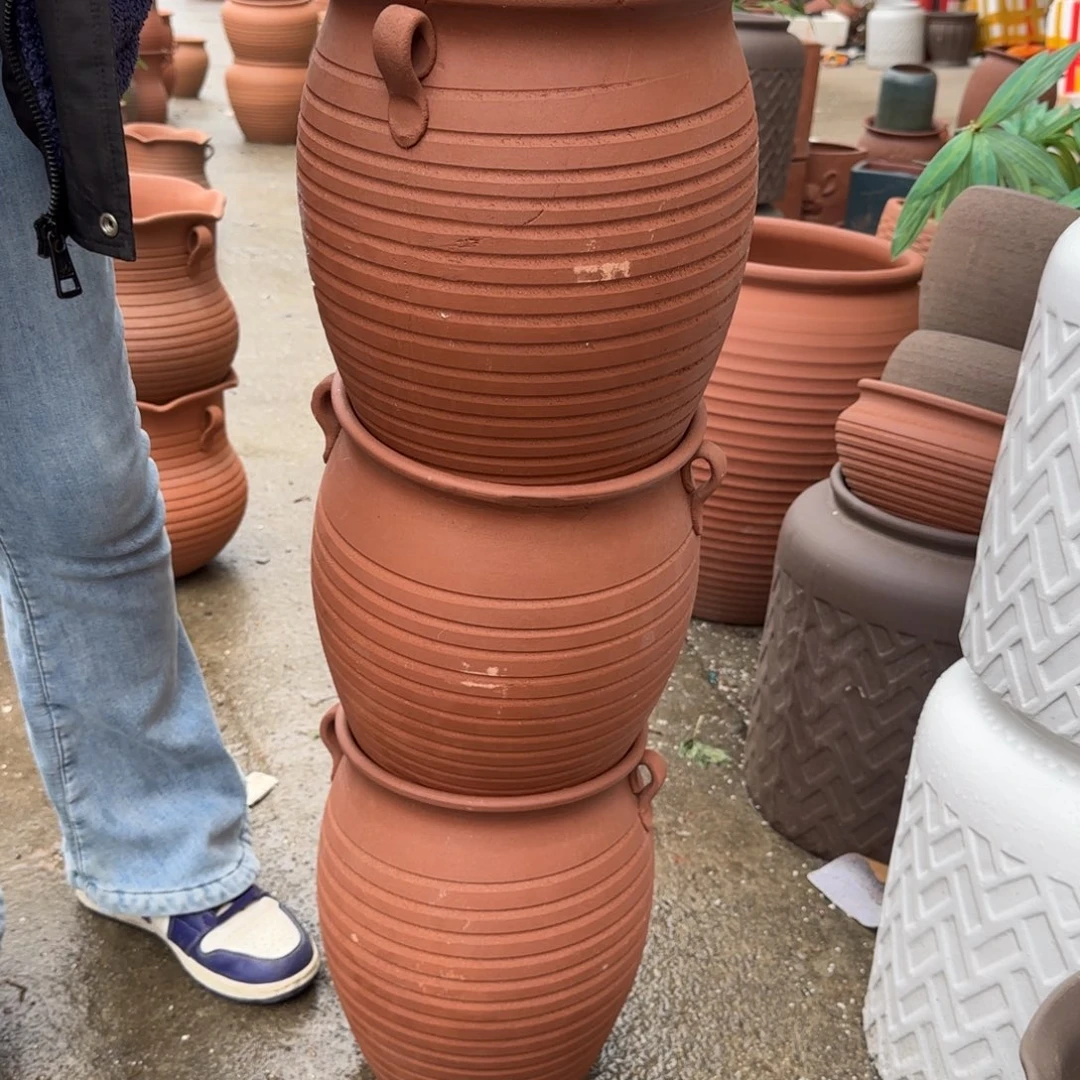 紫砂花盆口22高32宜兴紫砂瑕疵口粘釉