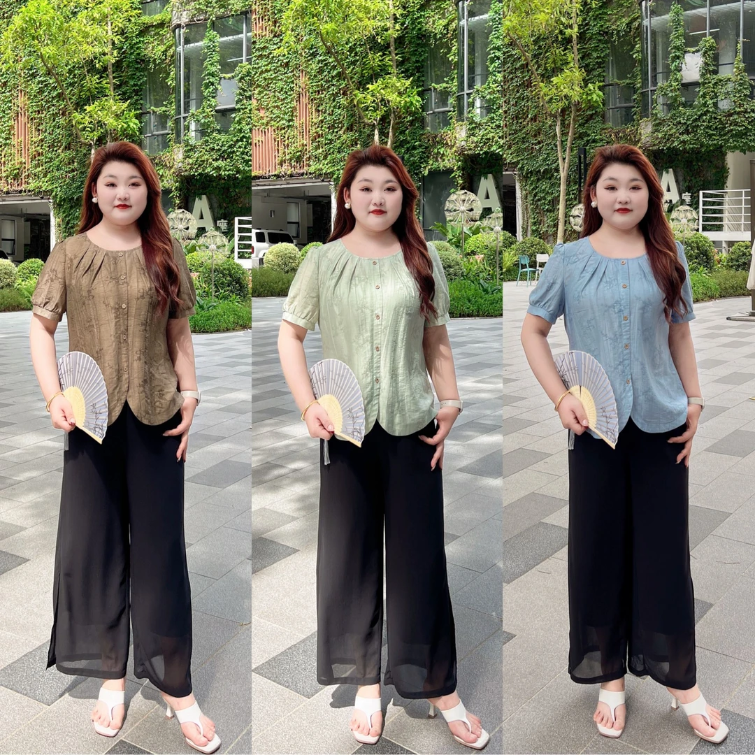 【上新现货上衣】PDM22252夏季新款气质简约中式百搭显瘦大码T恤