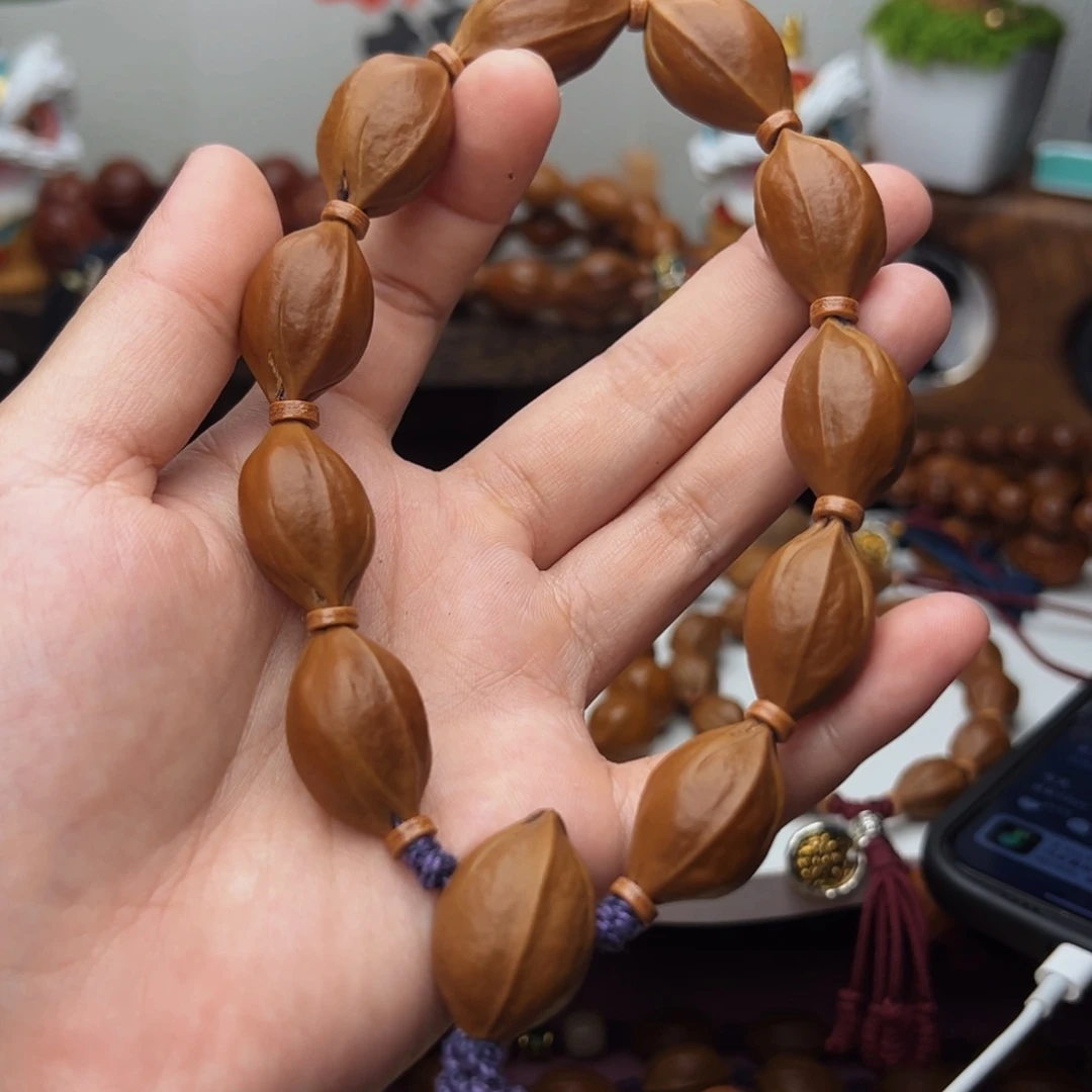 秋***风橄榄核手串/手链梅林铁核16×26三通去霜款