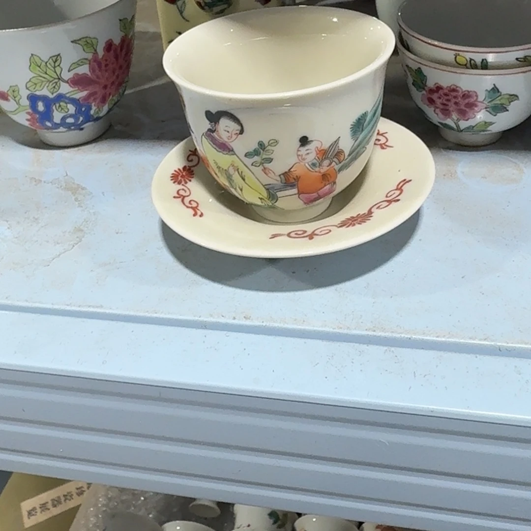 瓷片摆件手绘瓷器全部处理