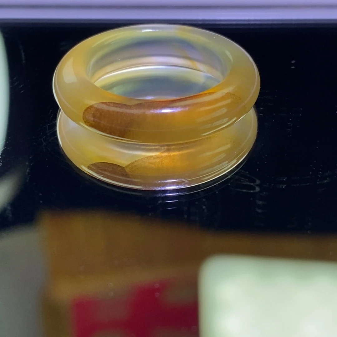 玛瑙/玉髓未镶嵌戒指港码16，内径17.5圈口玛瑙