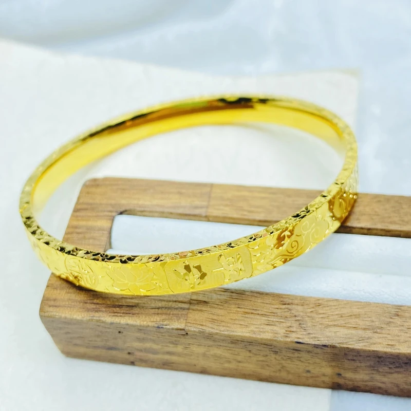 手镯 K0158黄色吉言碎冰冰闭口手镯多样性发货47348