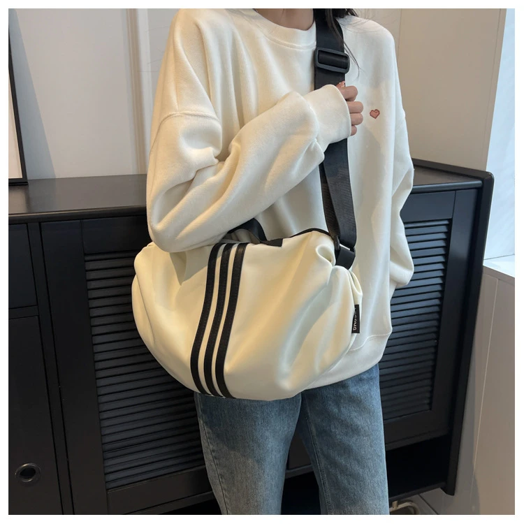 流行包包女包2023新款潮帆布包宽肩带单肩腋下包休闲百搭斜挎包