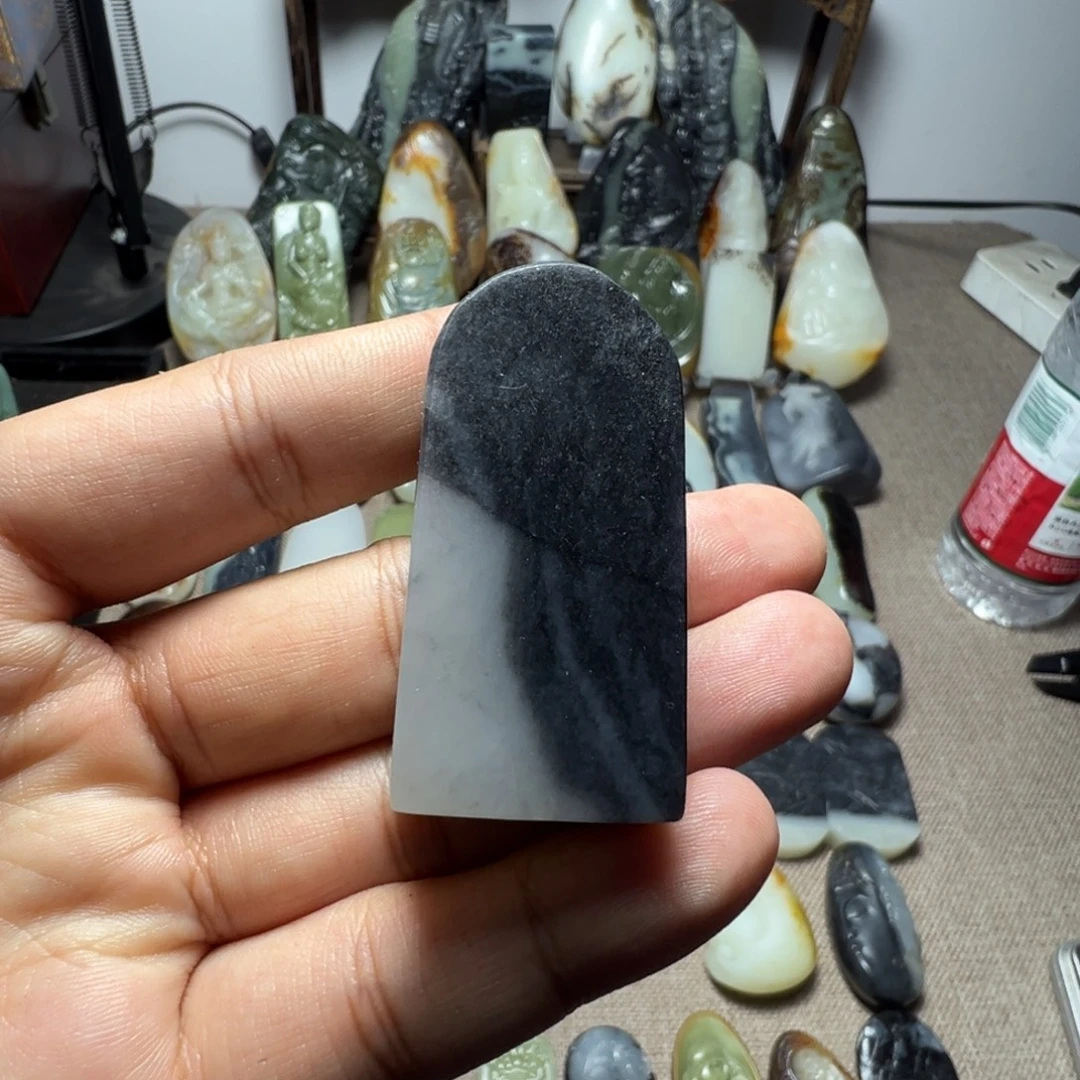 和田玉未镶嵌挂件无事牌