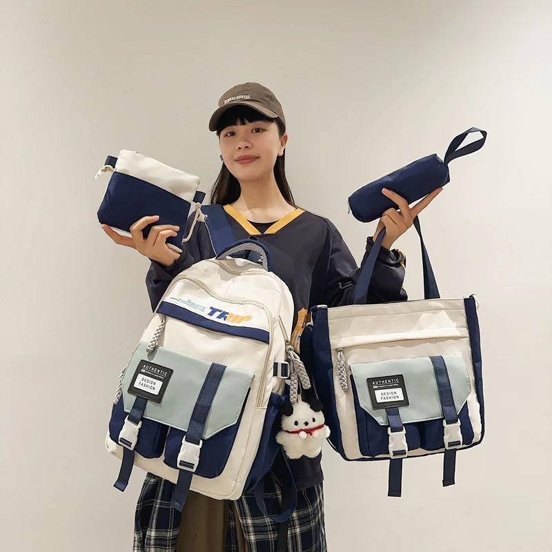 大学生书包女大容量高中初中生女生双肩包韩版校园中学生背包男生