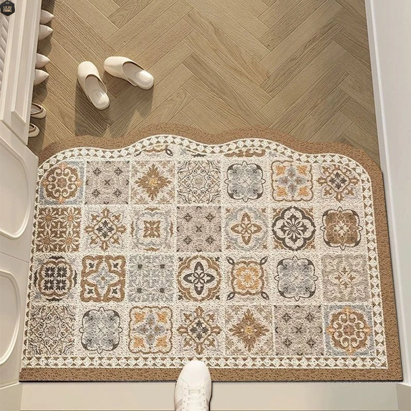 2025新款入户门垫子美式丝圈进门垫耐脏免洗地毯门内玄关地垫子