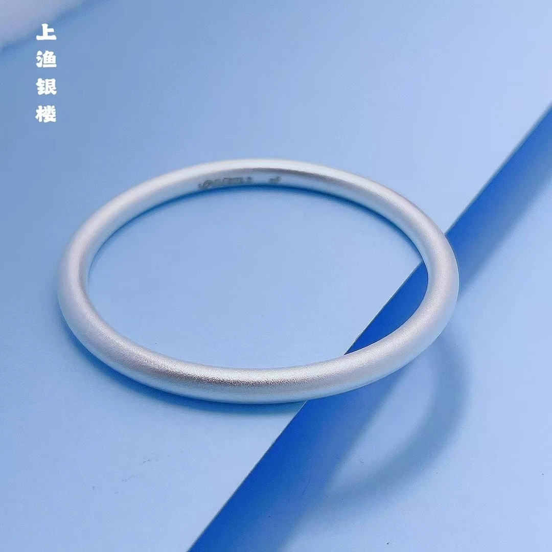 足银手镯   足银999.9【古法素圈】素圈手镯