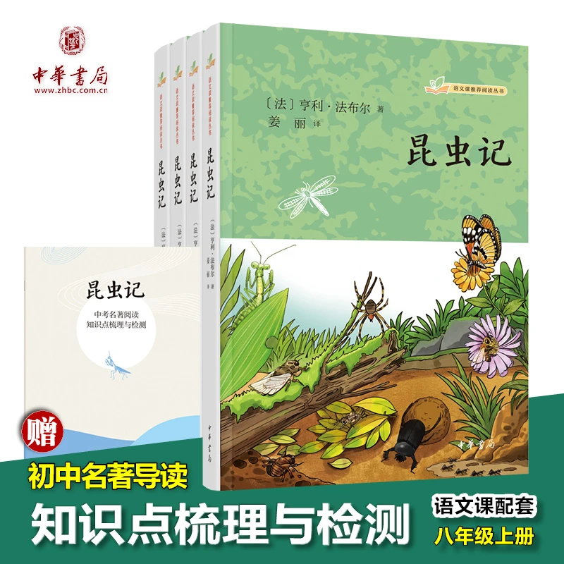 《昆虫记》八年级语文课阅读中考名著知识点梳理和检测中华书局版