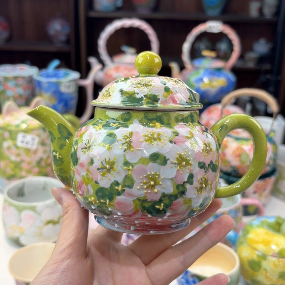 景德镇手绘高温釉下彩陶瓷茶具
