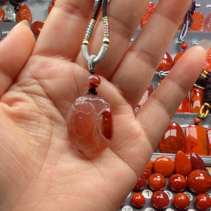 南红玛瑙未镶嵌吊坠(不含链)