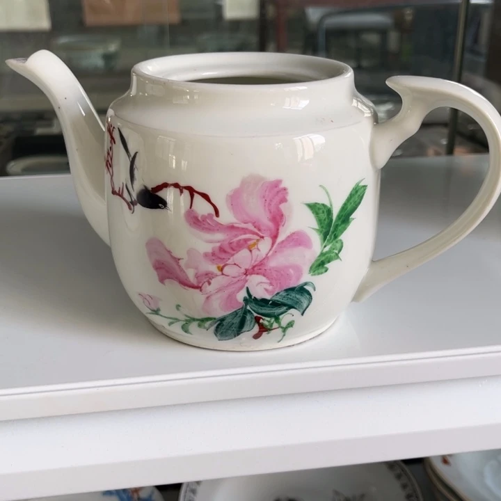 飞***见花鸟无盖茶具小摆件