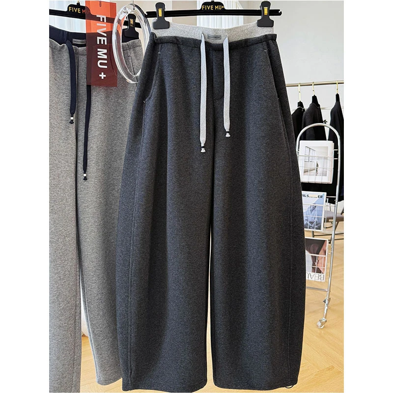 穿过没有想脱！看卫裤休闲裤男款特别弯阔腿裤