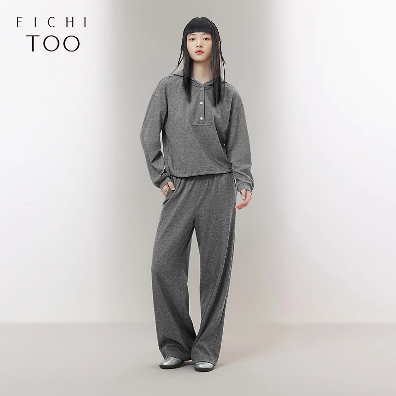 爱居兔新款软糯舒适宽松时尚格林系针织衫套装ETHTJ3P003A