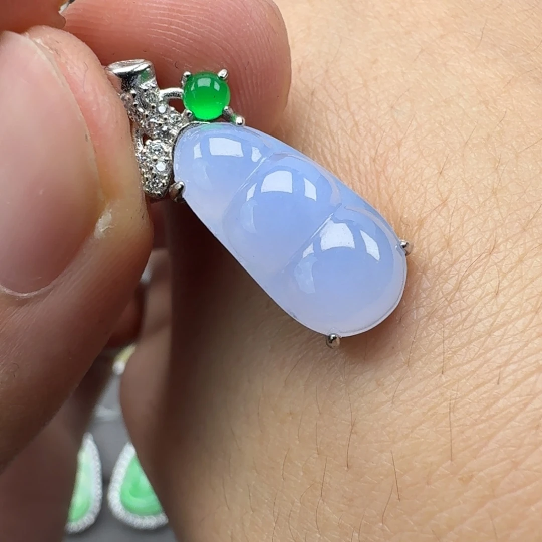 翡翠银S925镶嵌戒指天然缅甸翡翠A货