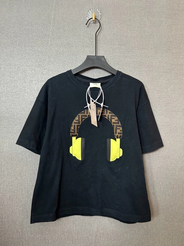 95新 FENDI/芬迪 芬迪fendi黑色半袖95新
