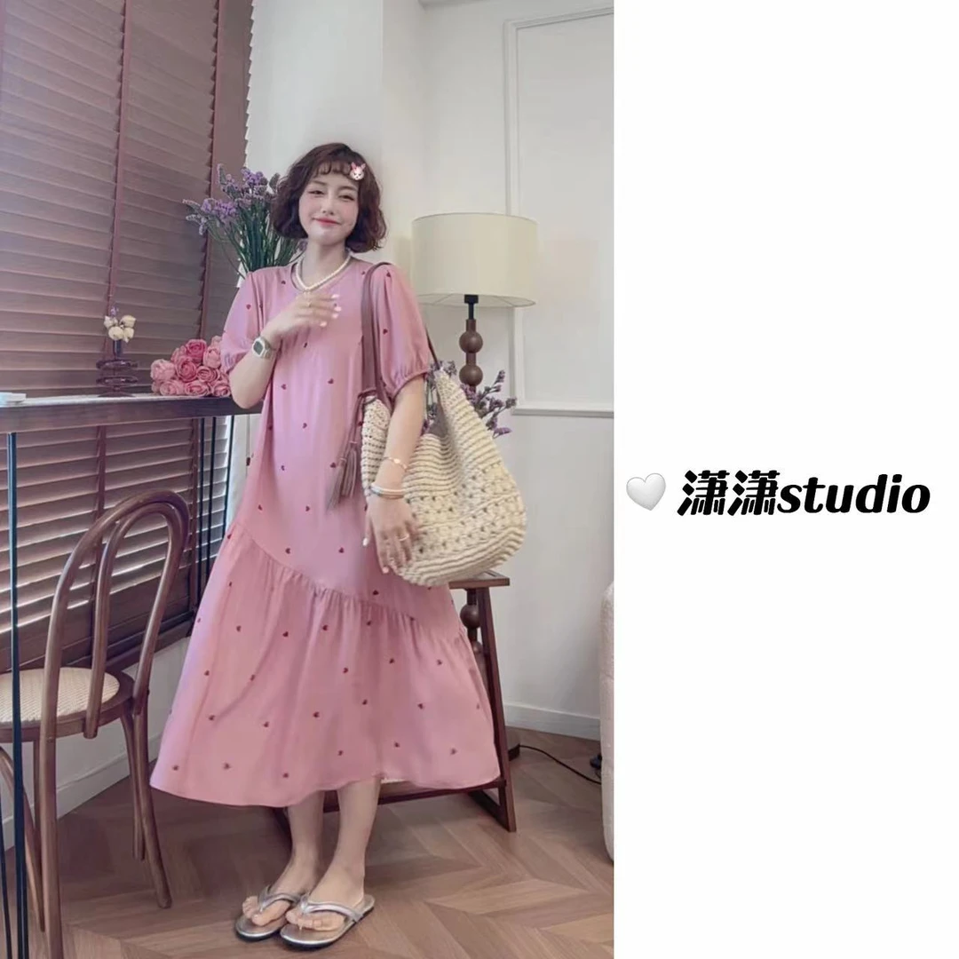 【清酒微甜】【超薄】【超凉快】潇潇自制韩系甜美风连衣裙XY0077
