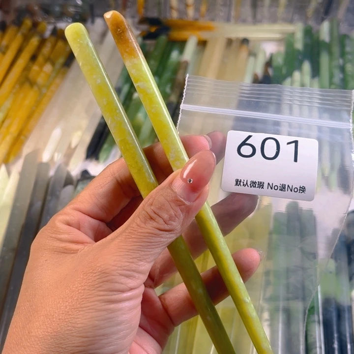未镶嵌蛇纹石玉发簪