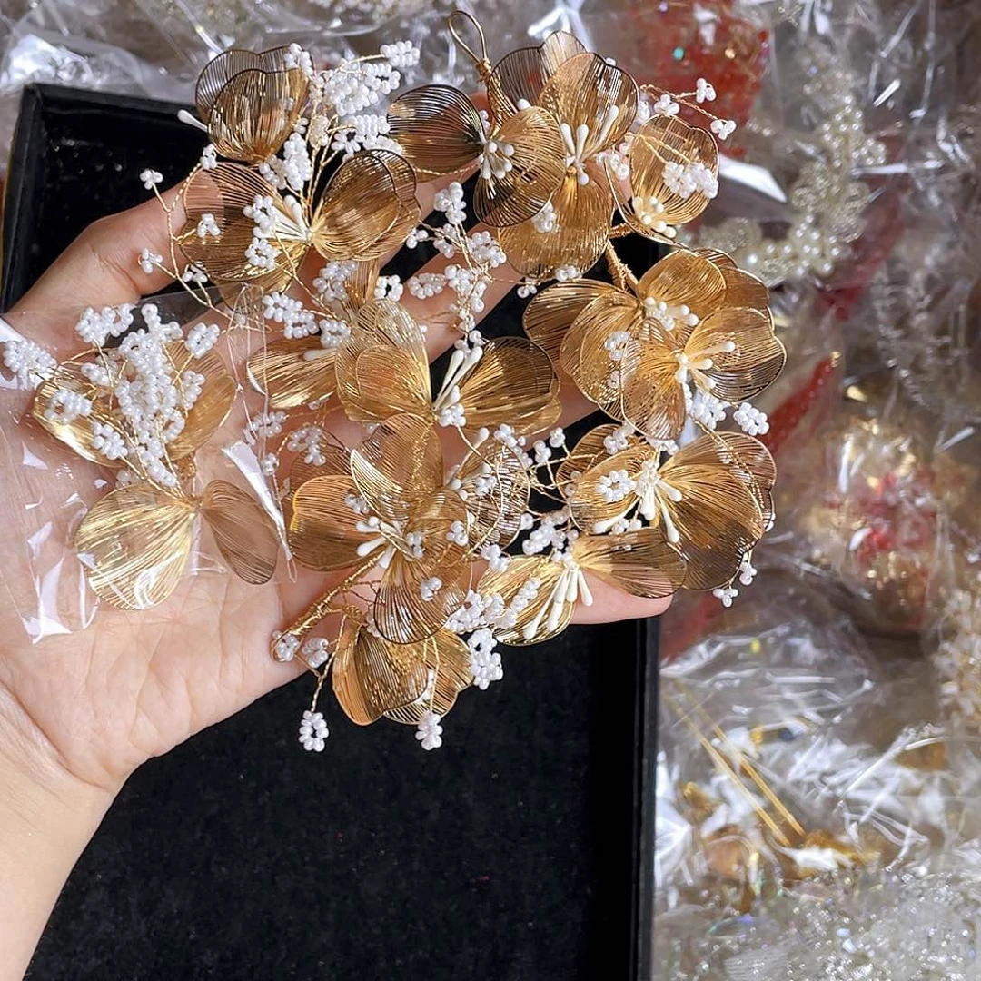 混合材质新娘头饰不售后不退换默认瑕疵