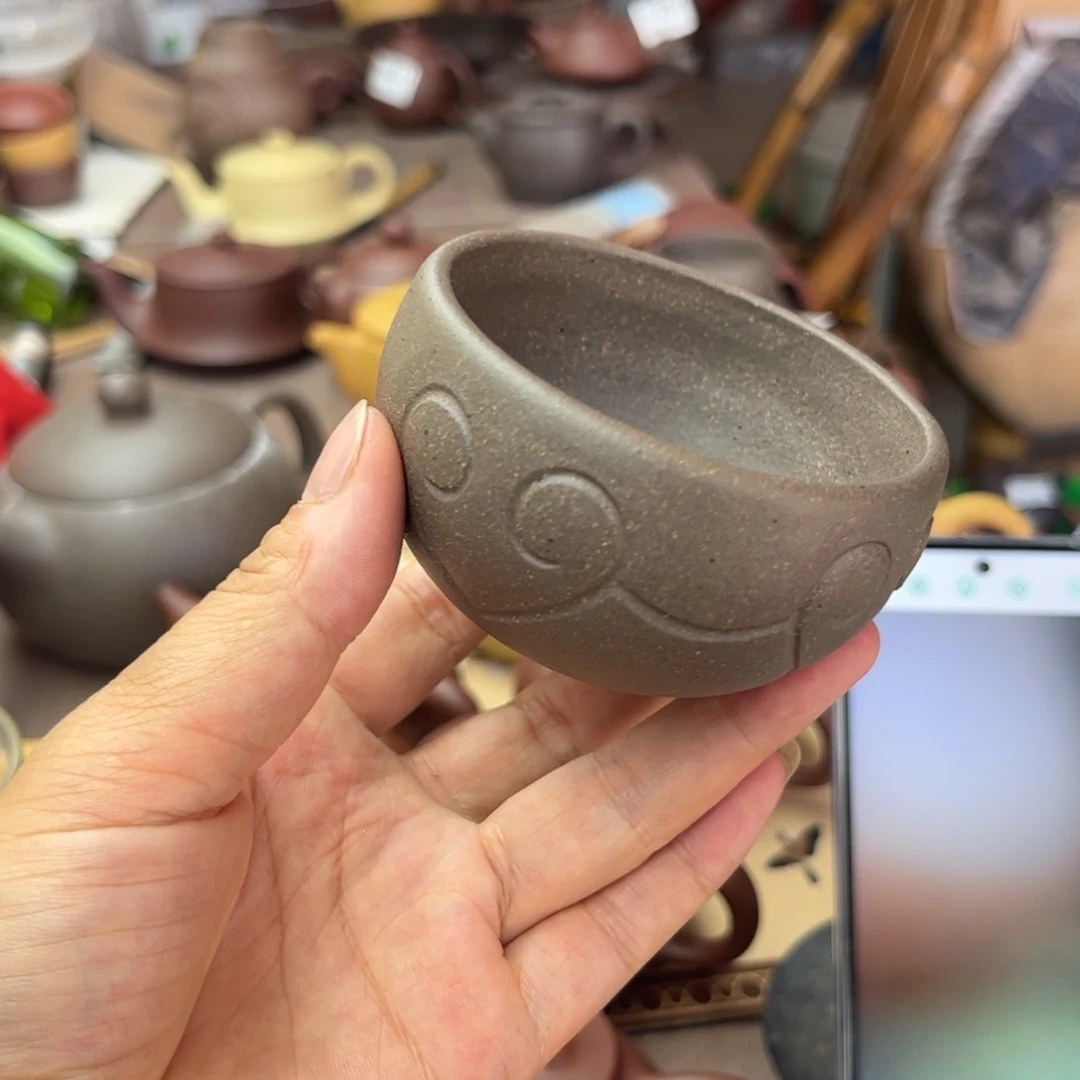 茶壶紫砂紫泥半手变形100