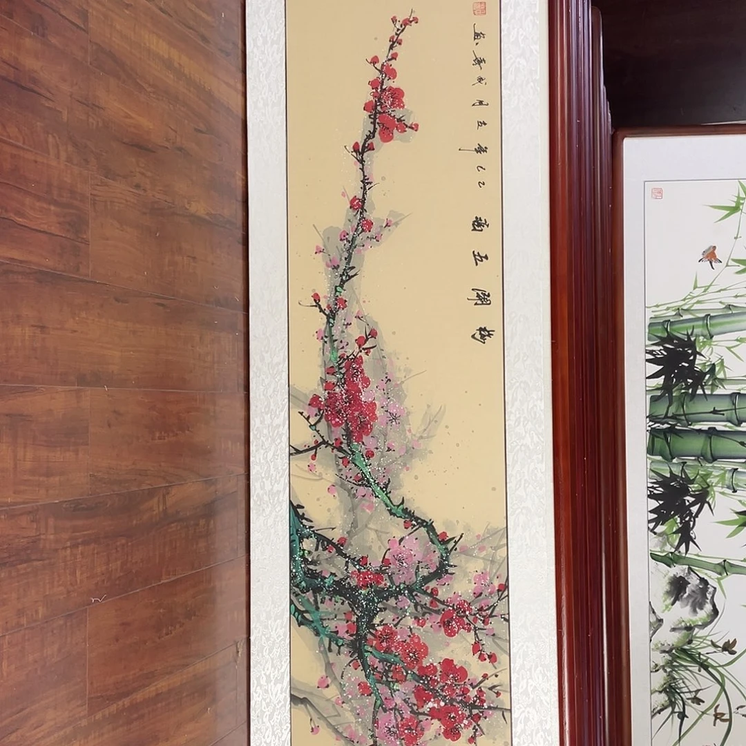 国画带框尺寸48*163厘米