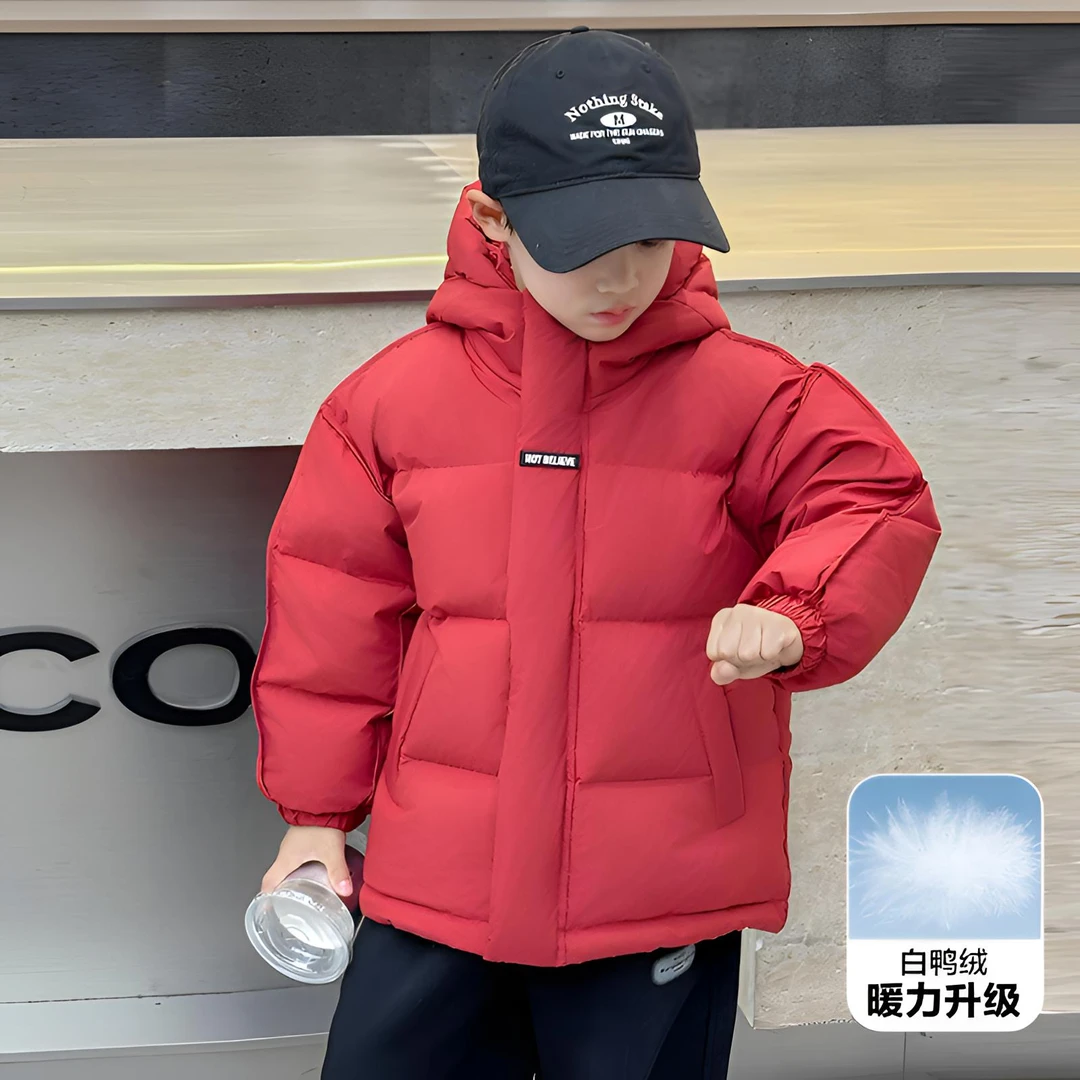 童装儿童羽绒服男童冬季加厚短款面包服2024新款冬装中大童外套潮