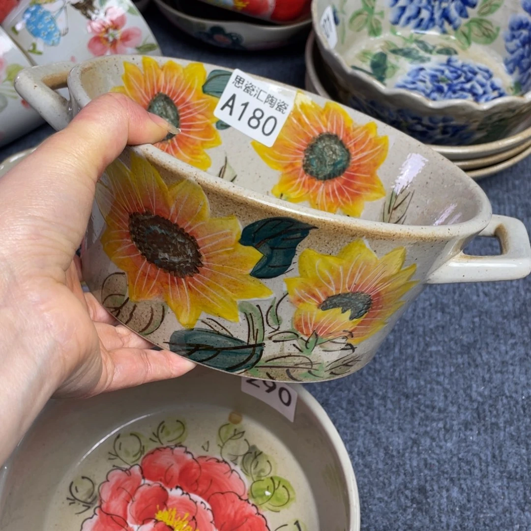 碗景德镇高温陶瓷口径20高9