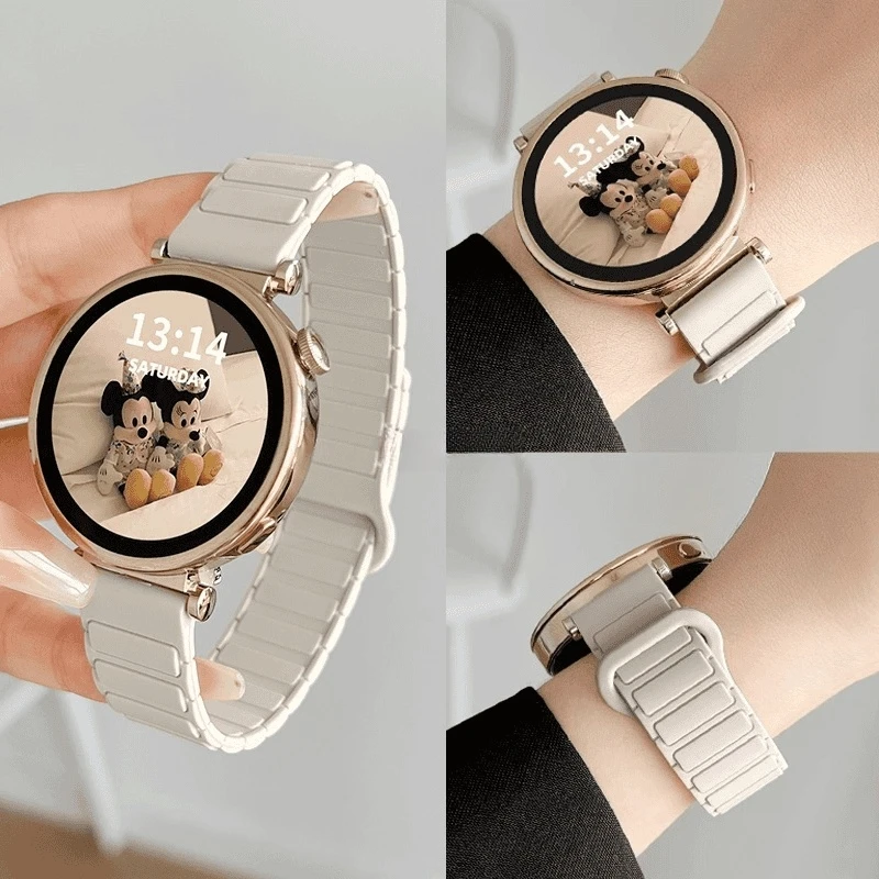 适用华为GT5高级磁吸硅胶watchgt4华为表带华为gt5表带