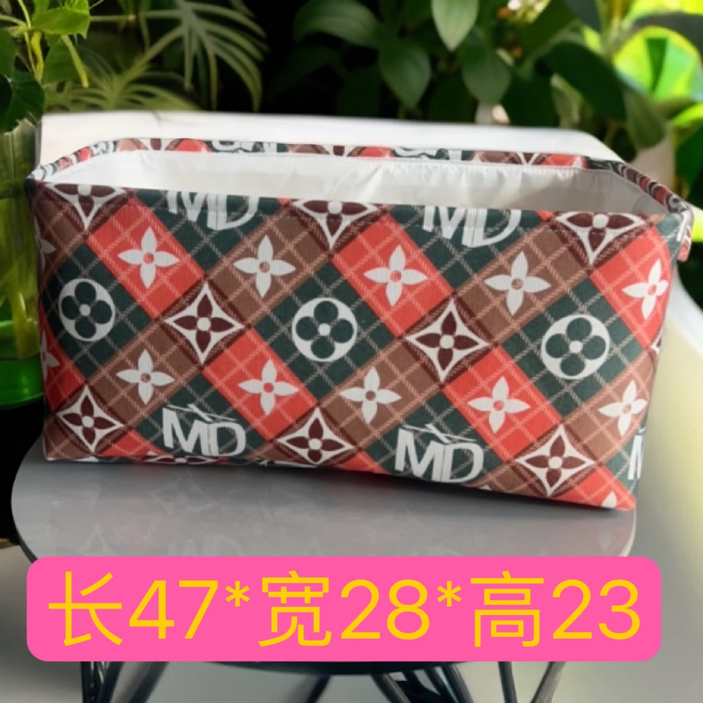 40升环保特厚复古风防水防潮可折叠衣物收纳箱整理箱