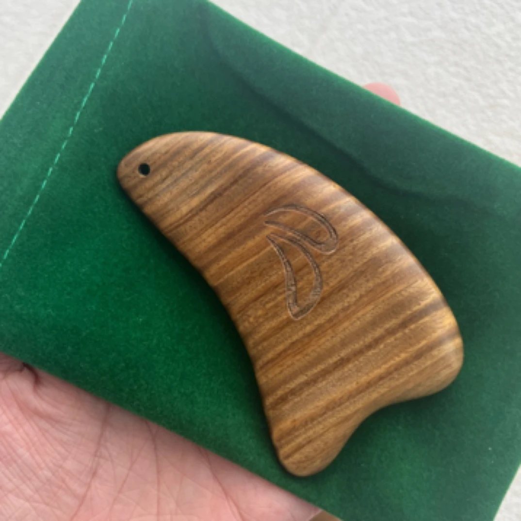 绿檀木刮板面部按摩护理身体按摩板子檀木经络刷经络梳子