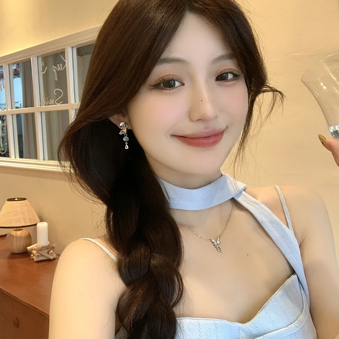 FULL GIRLISH耳环01872轻奢镂空蝴蝶耳钉耳饰