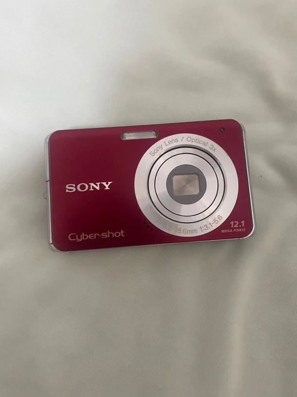 9新 Sony/索尼 w190红色1200w像素ccd数码相机