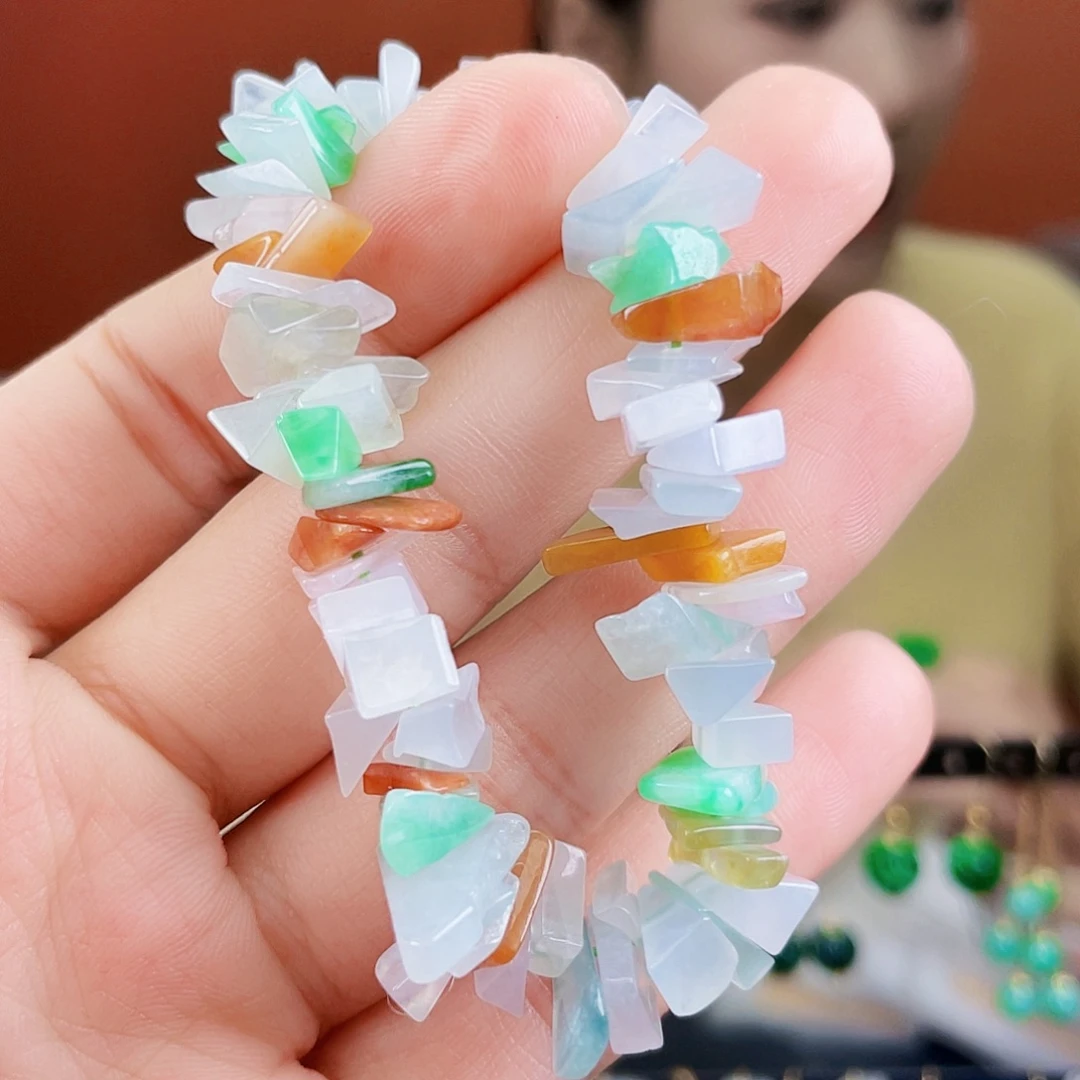 翡翠未镶嵌耳饰饰品