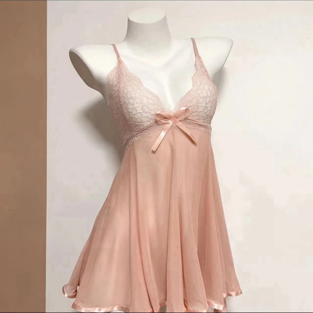 初见【80-120斤】减龄氛围感柔软舒适吊带裙露背蝴蝶结连衣裙性感