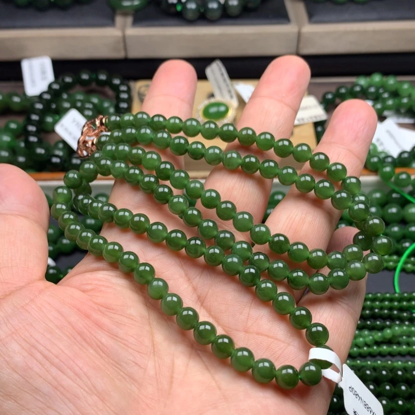 【闪购商品】颈饰未镶嵌和田玉（碧玉）冰辣6m m