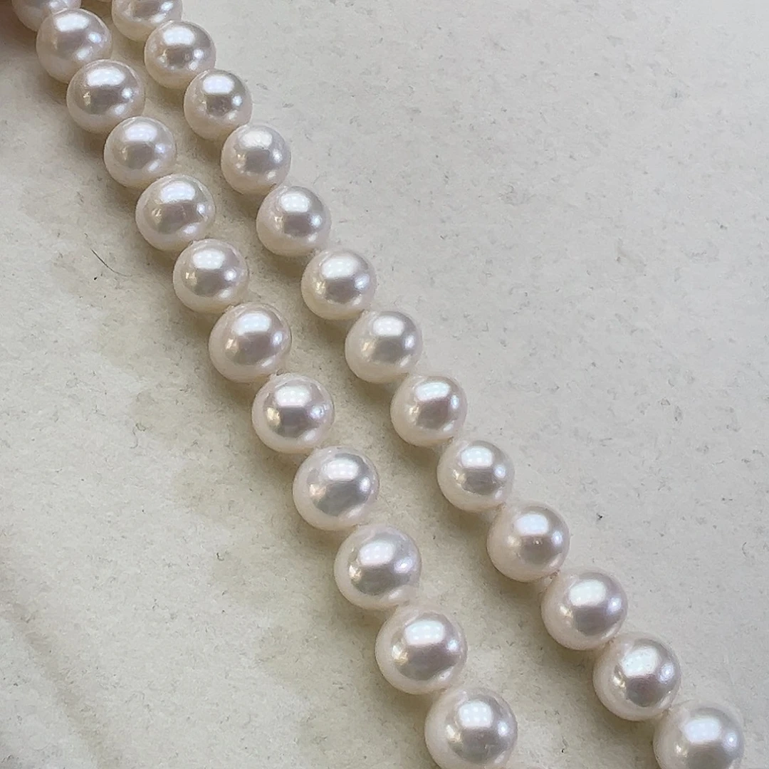 颈饰银S925镶嵌淡水珍珠➕9-10高品极光炫彩