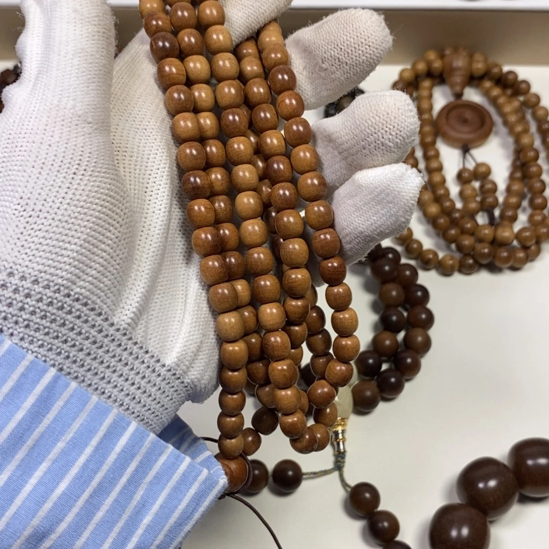 王***）檀香木老山檀香枣珠回流料沉水奶香