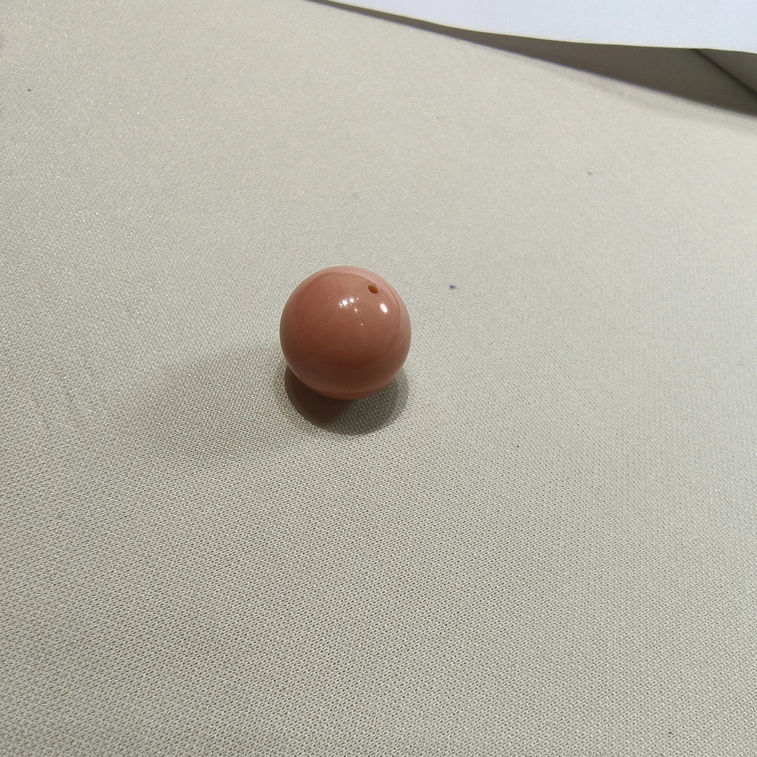 莫莫珊瑚圆珠单颗