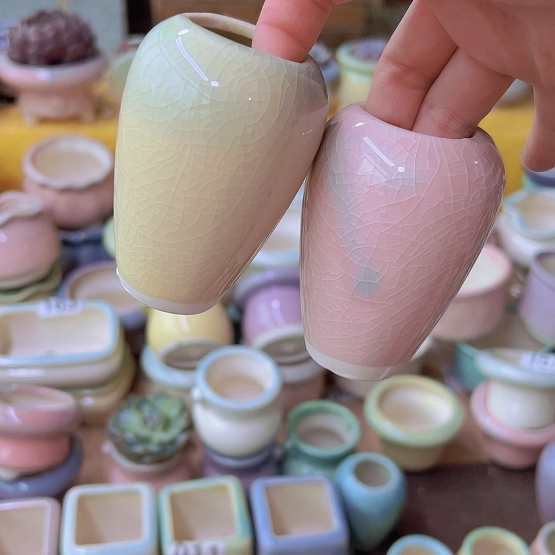 红陶陶瓷花盆当场满12包邮