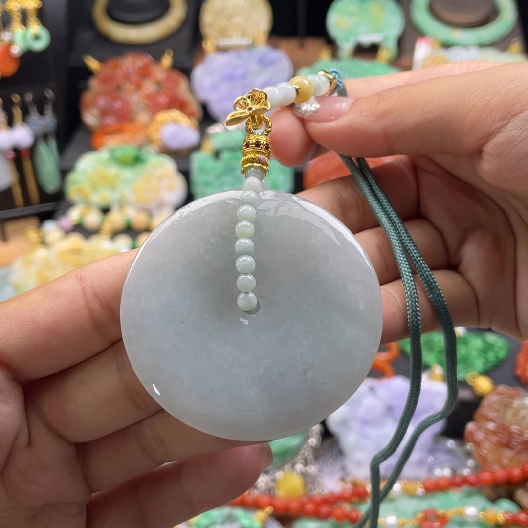 翡翠未镶嵌颈饰代编织