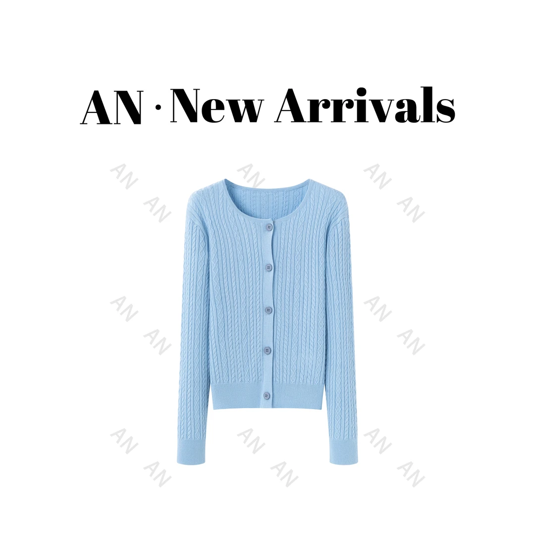 C02316春季新款韩版欧若风宽松显瘦休闲温柔针织开衫