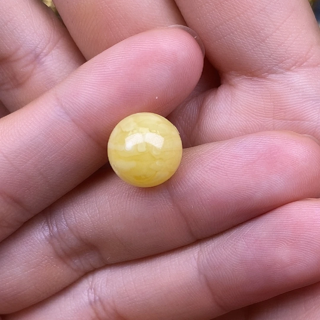 琥珀未镶嵌裸石12.5mm 蜜蜡圆珠