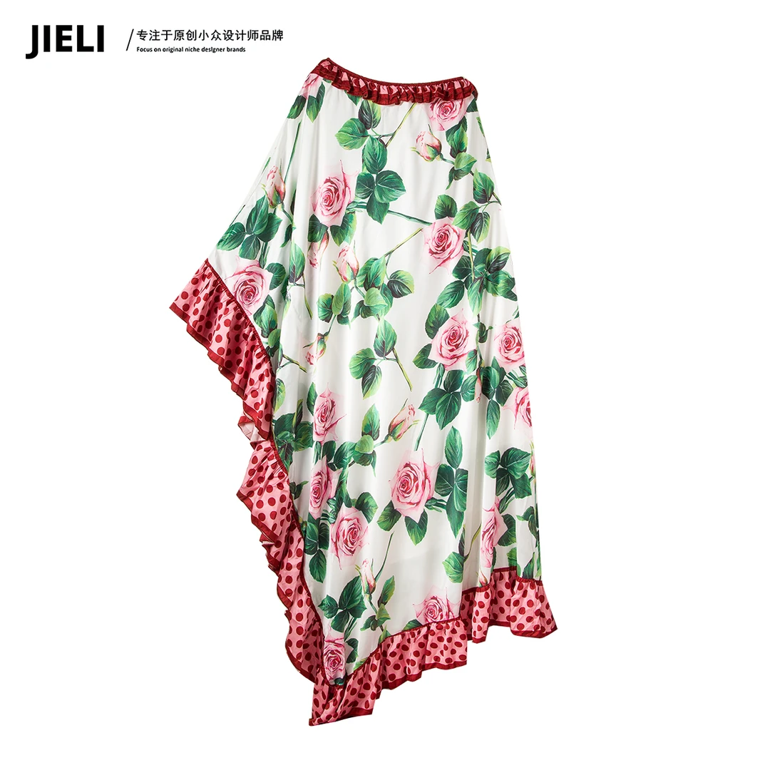 JIE LI/街力设计师高级感夏季中长款连衣裙女W1062