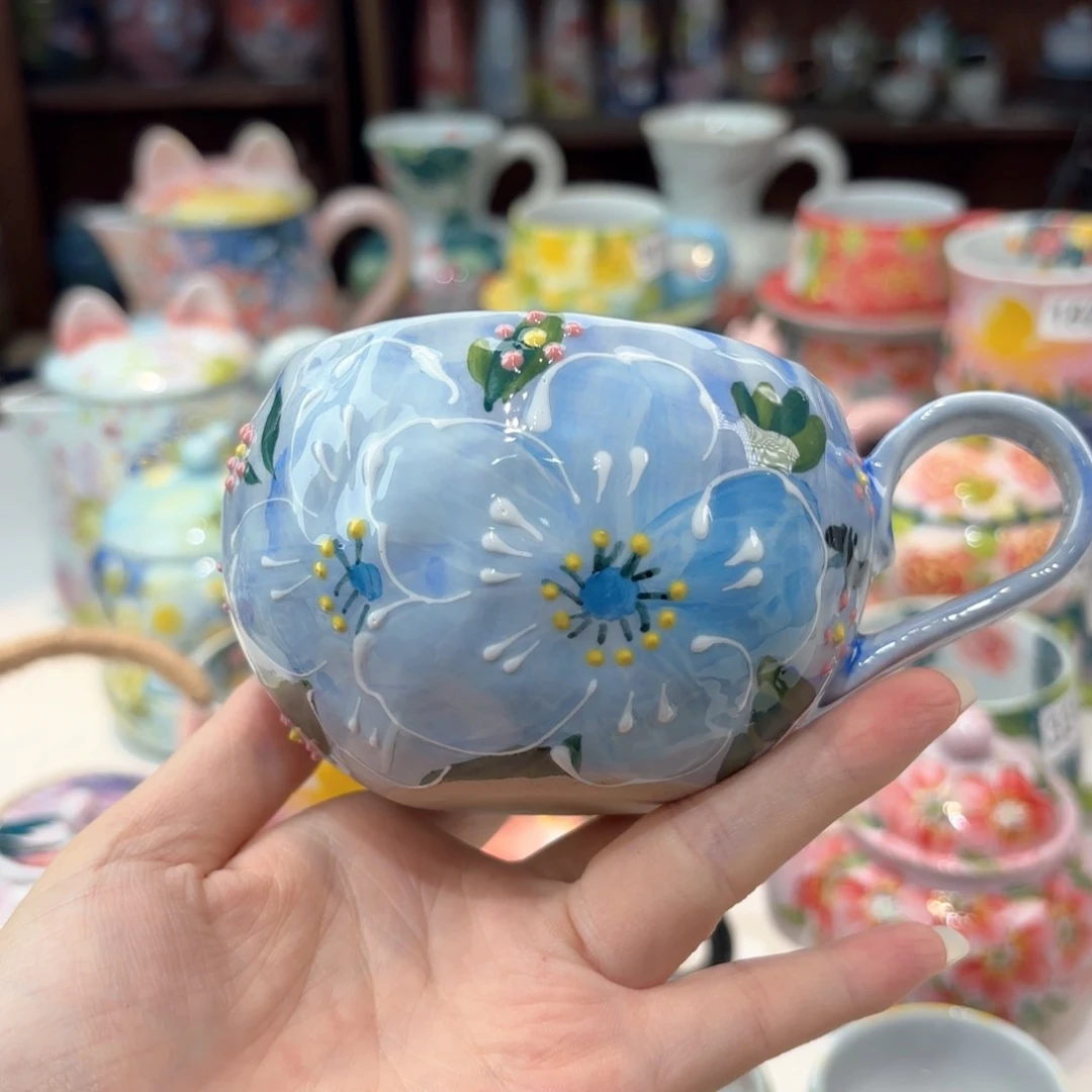 景德镇手绘高温釉下彩陶瓷茶具