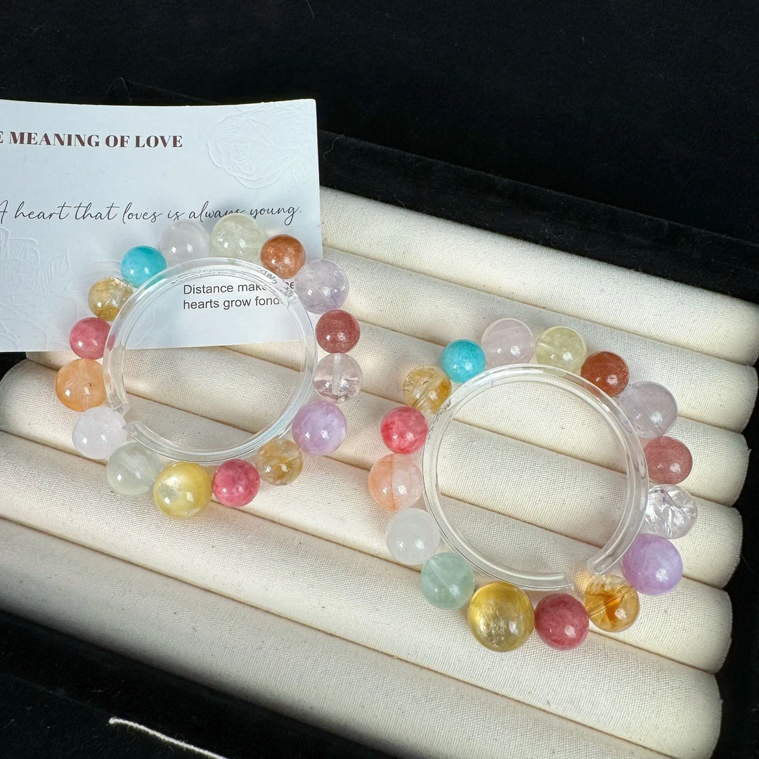 【多宝D19】天然水晶手串原创设计颜色微差多样性发其一