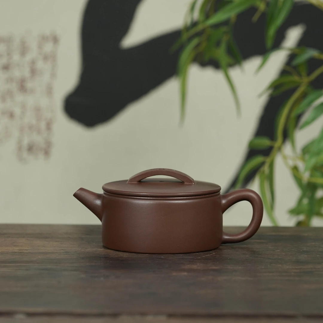 【汉瓦】1985原矿深井底槽清 180cc手工制作 内推孔 宜兴紫砂壶