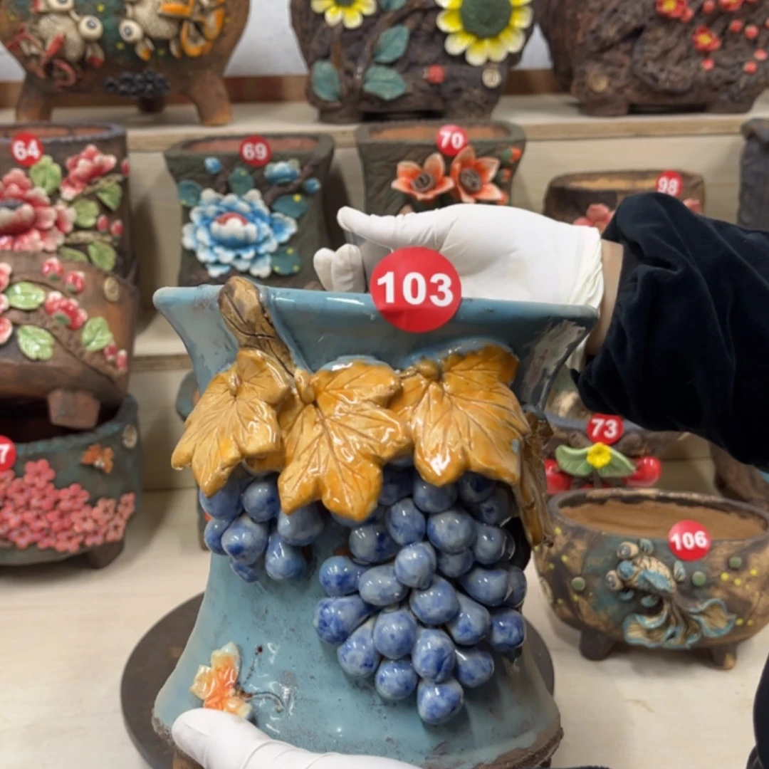 【闪购商品】紫砂花盆103号福利内口14×14脚高21