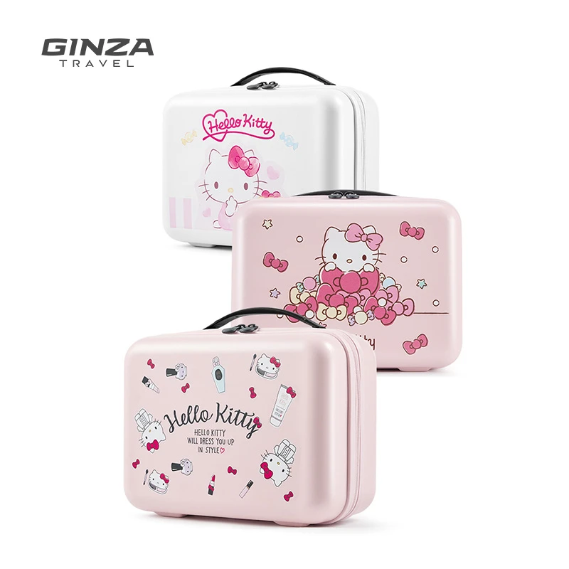 银座X HELLO KITTY 联名旅行化妆箱手拎箱小包可爱甜美12寸随身包